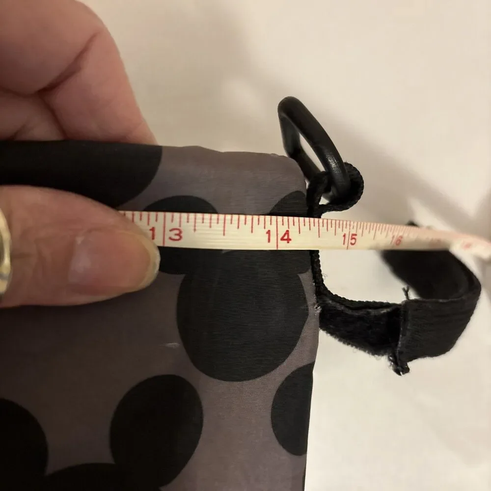 Disney Baby Universal Stroller Organizer Black Mickey Ear Print  Vinyl  W/straps